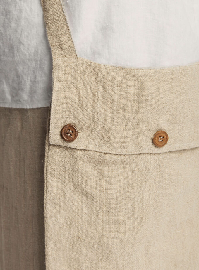 Hillary Linen Satchel - Natural