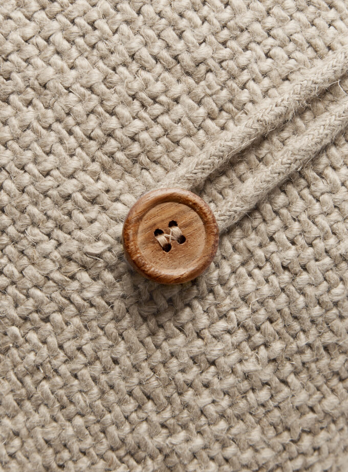 Laine Handwoven Linen Cushion 50cm x 50cm - Natural