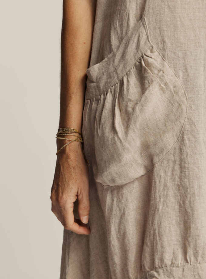Lettie Pure Linen Dress - Natural